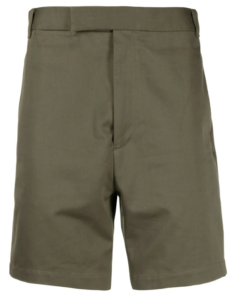 Thom Browne Twill-Shorts mit geradem Bein Grün