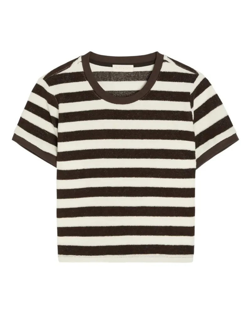 Suzie Kondi Carpi striped terry-cloth T-shirt - Braun Braun