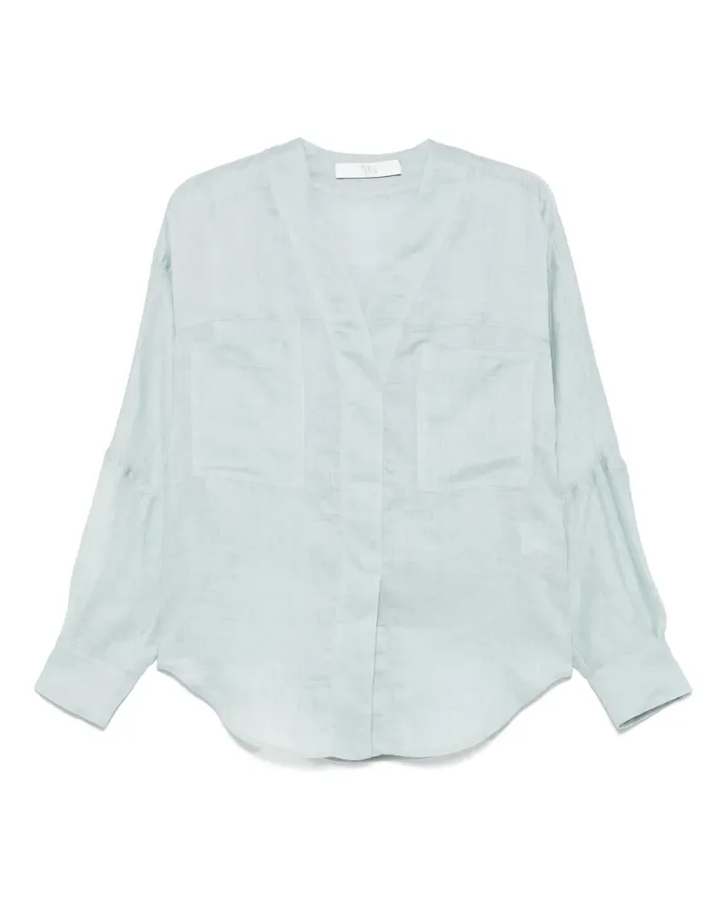 TELA Bluse aus Ramie - Blau Blau