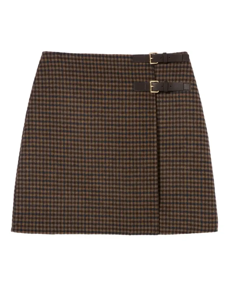 Claudie Pierlot Karierter Wickelrock - Braun Braun