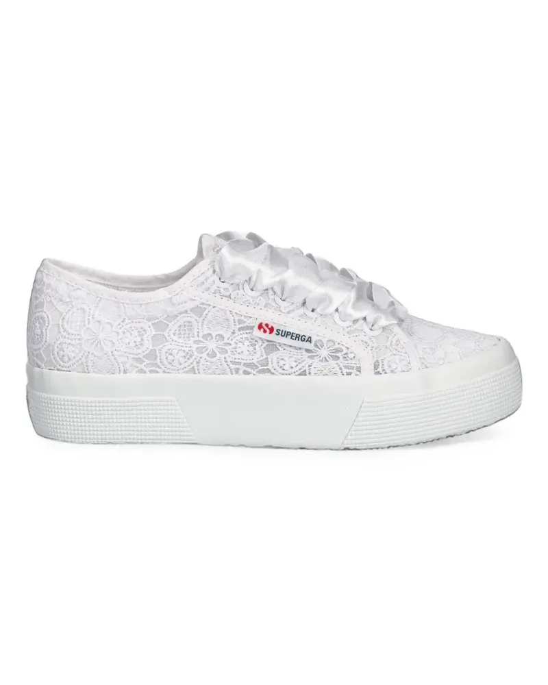 Superga lace platform sneakers - Weiß Weiß