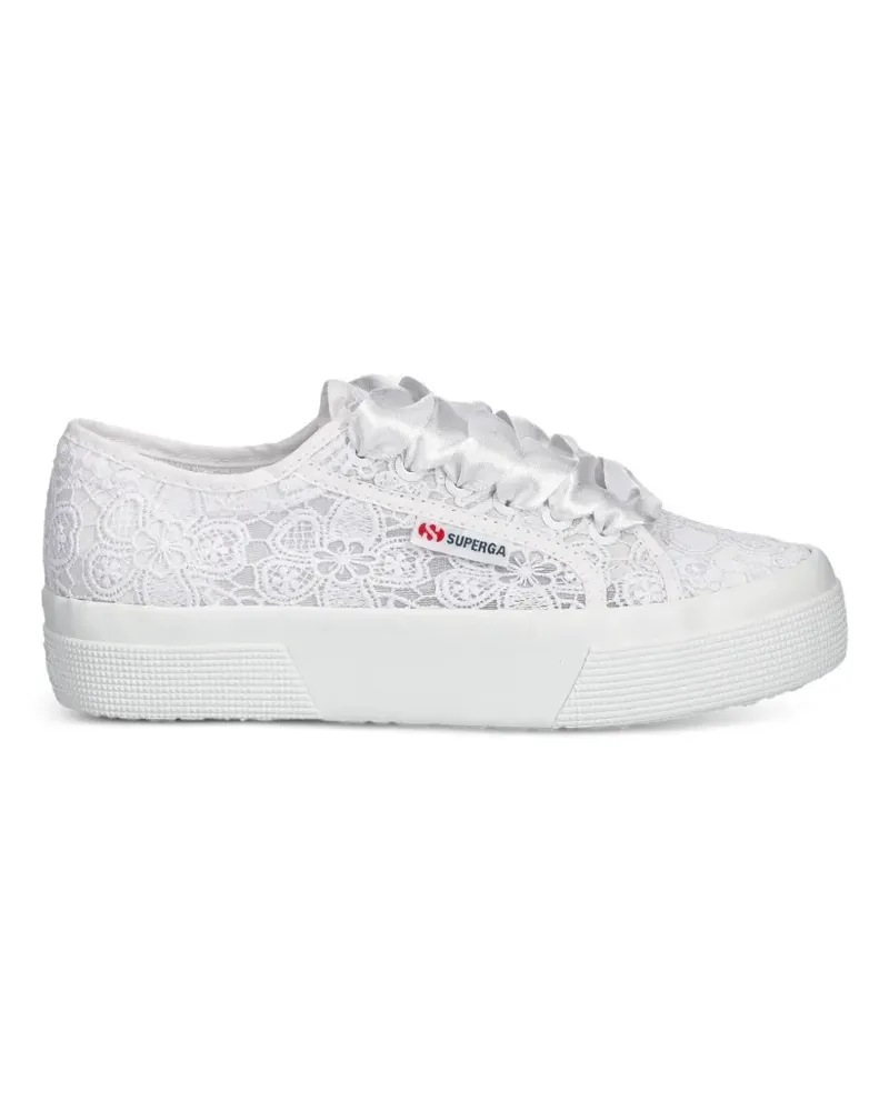 Superga lace platform sneakers - Weiß Weiß