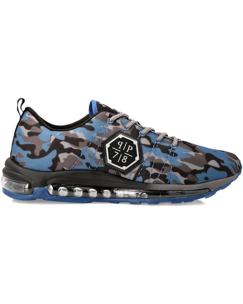 Philipp Plein Runner Sneakers mit Camouflage - Blau Blau