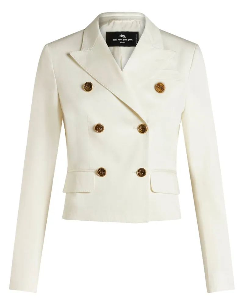 Etro Doppelreihige Jacke - Weiß Weiß