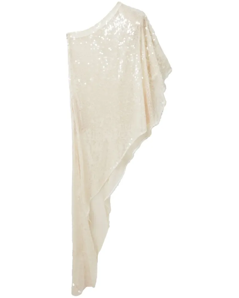 Stella McCartney Asymmetrisches Minikleid mit Pailletten - Nude Nude