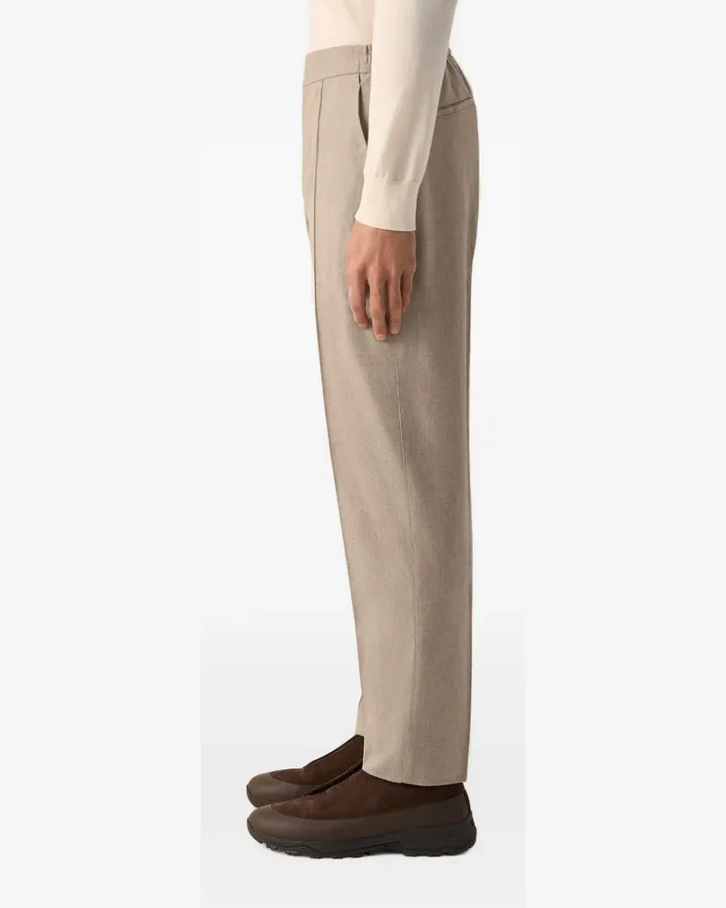 Ermenegildo Zegna Leichte Hose aus Wolle, Seide und Kaschmir - Nude Nude