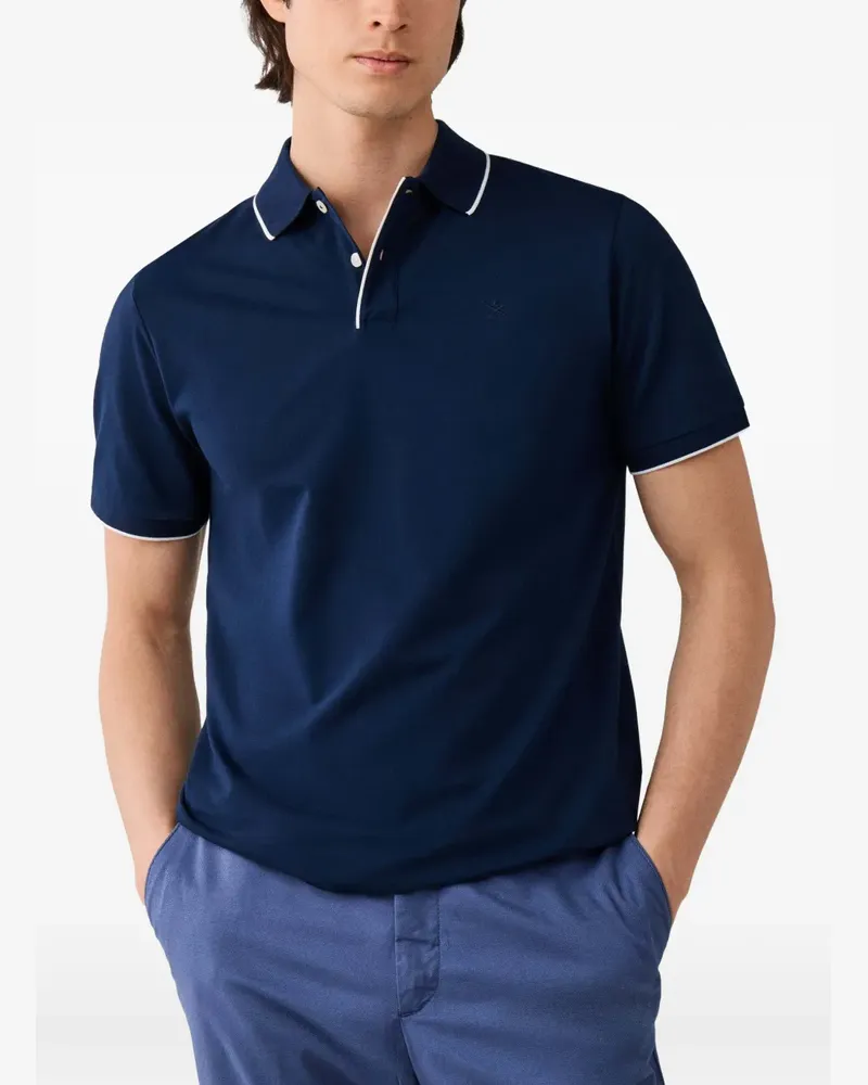 Hackett Poloshirt aus mercerisierter Baumwolle - Blau Blau