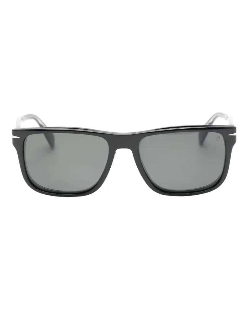 EYEWEAR by DAVID BECKHAM clip-on rectangle-frame glasses - Schwarz Schwarz
