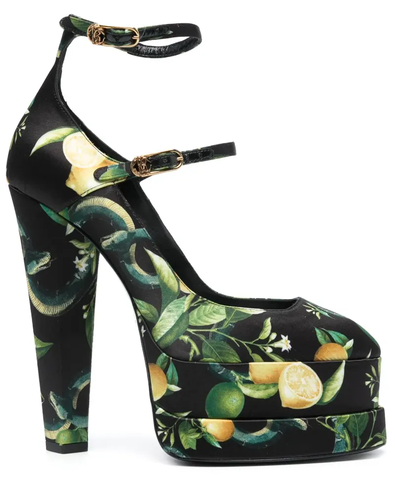 Roberto Cavalli Pumps mit Plateau 160mm - Schwarz Schwarz