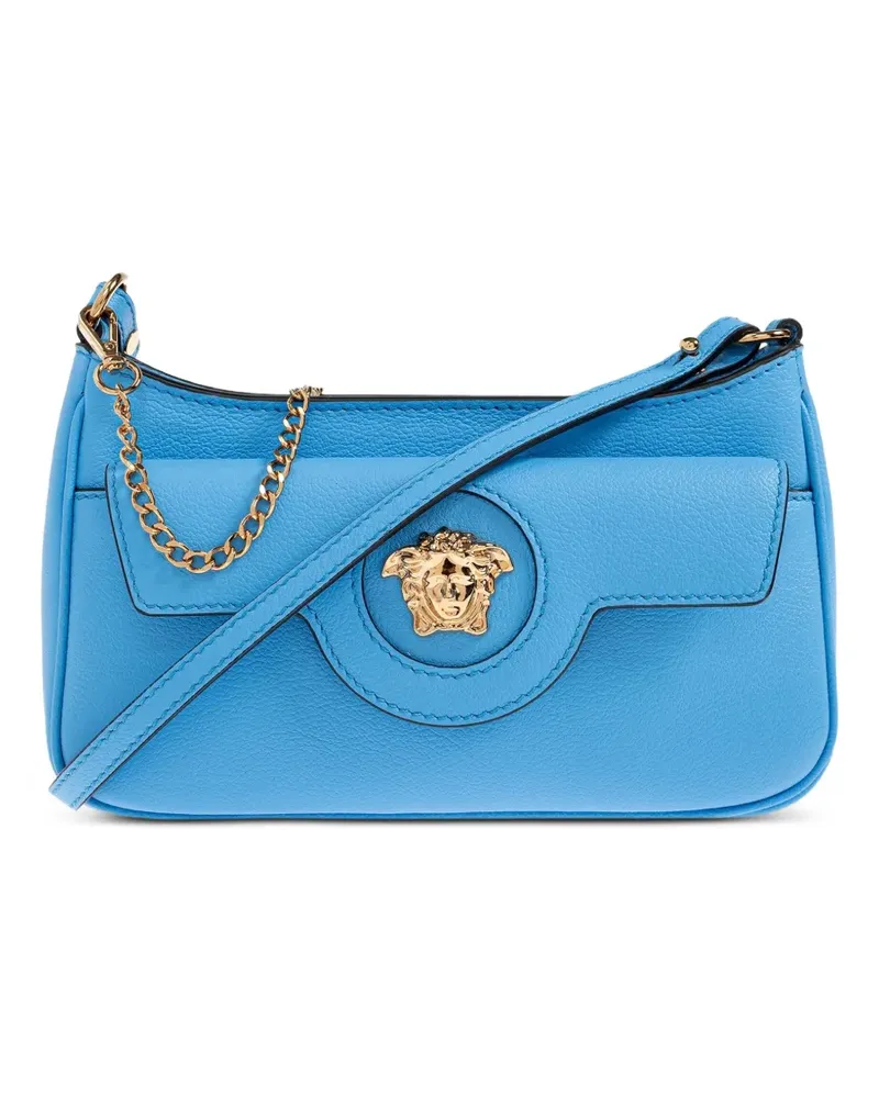 Versace Mini La Medusa Schultertasche mit Kette - Blau Blau