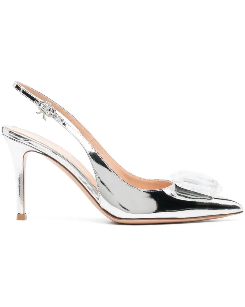 Gianvito Rossi Jaipur Slingback-Pumps 90mm - Silber Silber