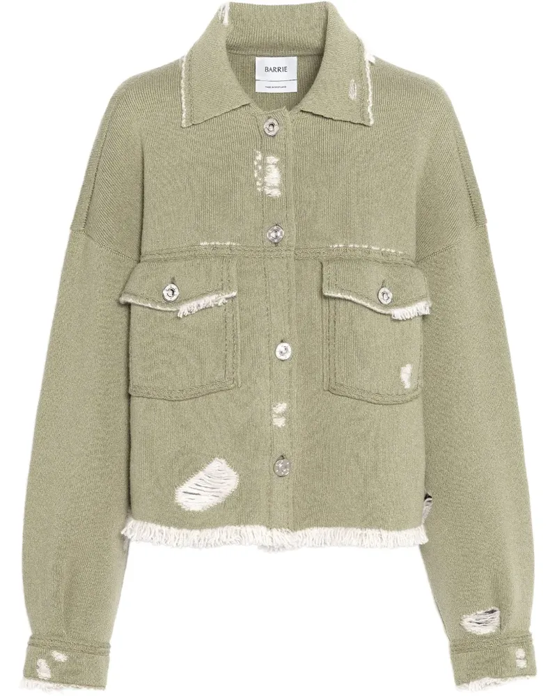 Barrie Jeansjacke mit Fransen - Grün Grün