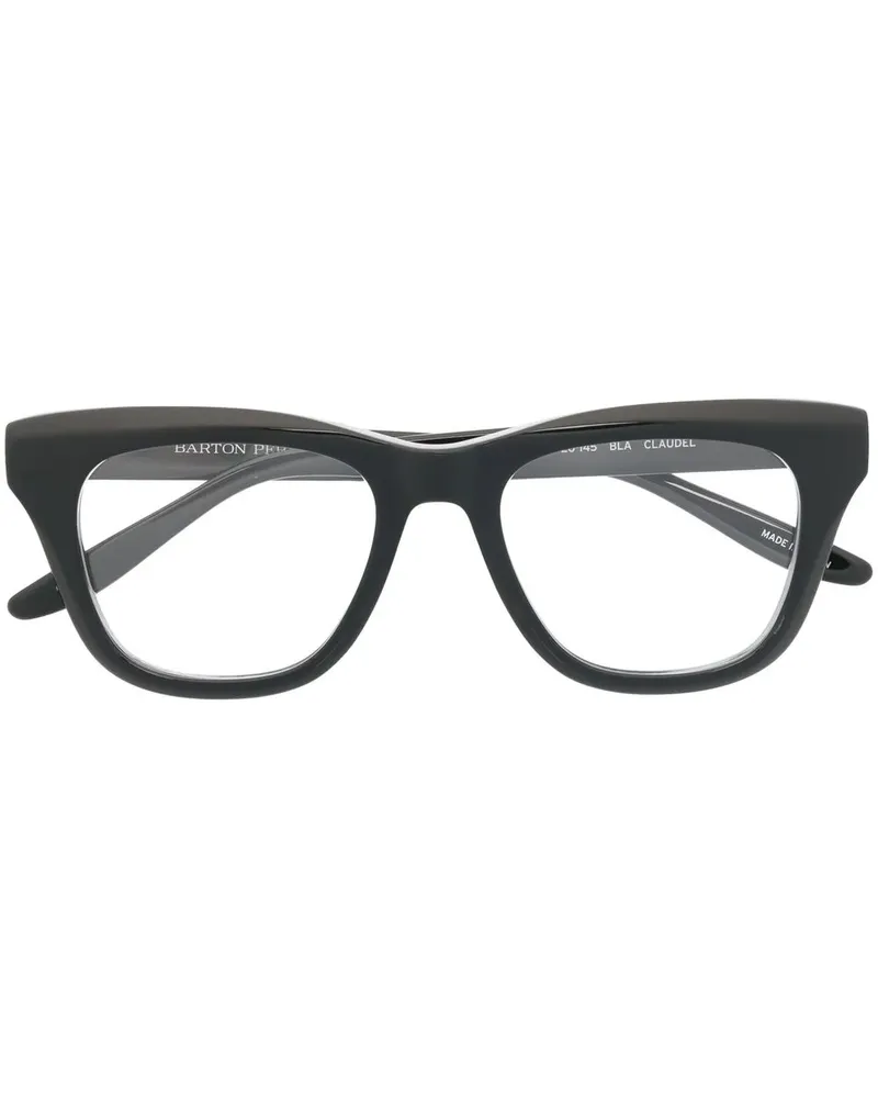 Barton Perreira Eckige Claudel Brille - Schwarz Schwarz
