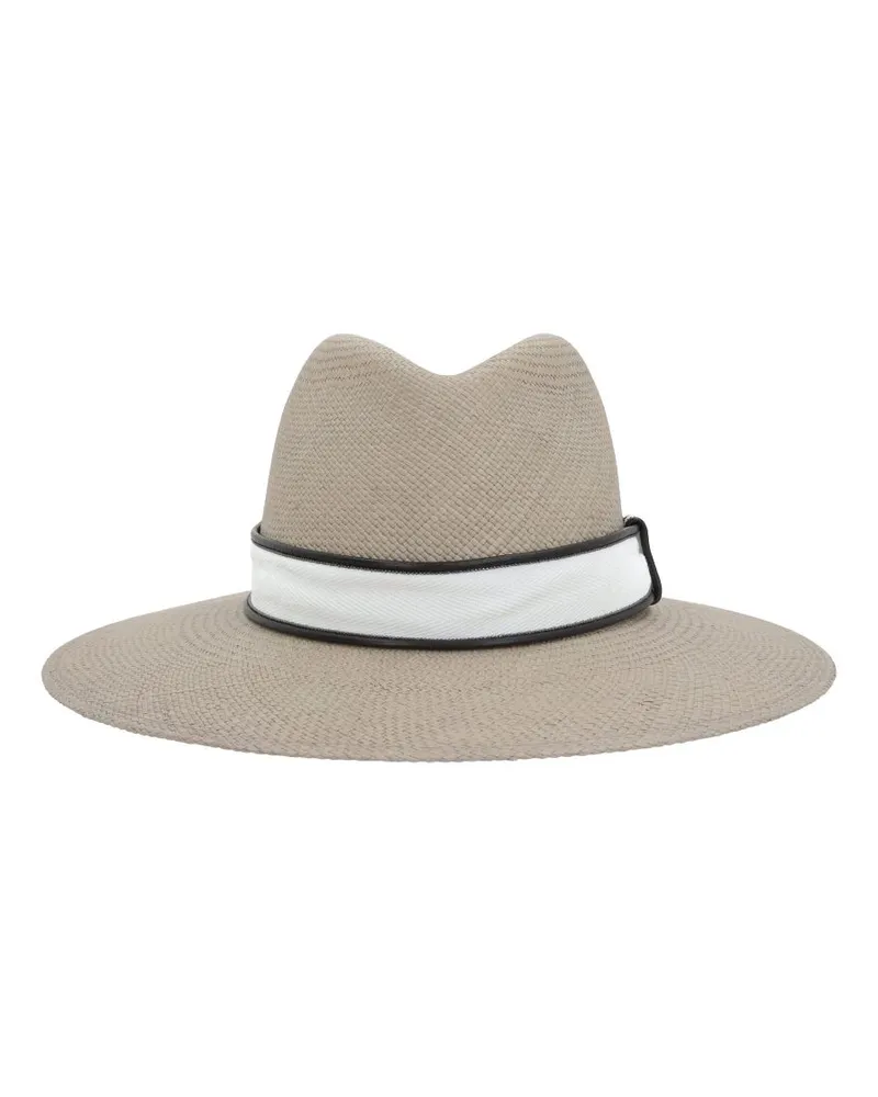 Brunello Cucinelli Gewebter Fedora - Nude Nude