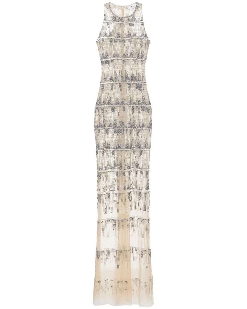 Elisabetta Franchi Kleid mit Pixelmuster - Nude Nude