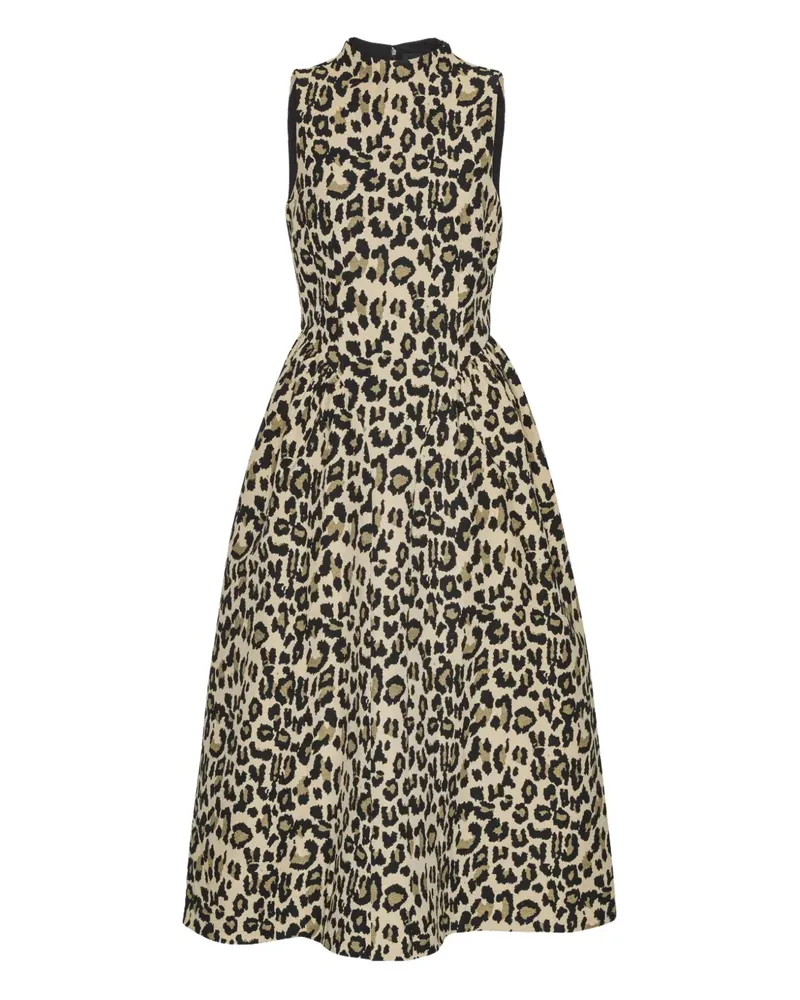 ROTATE Birger Christensen Midikleid aus Jacquard - Nude Nude