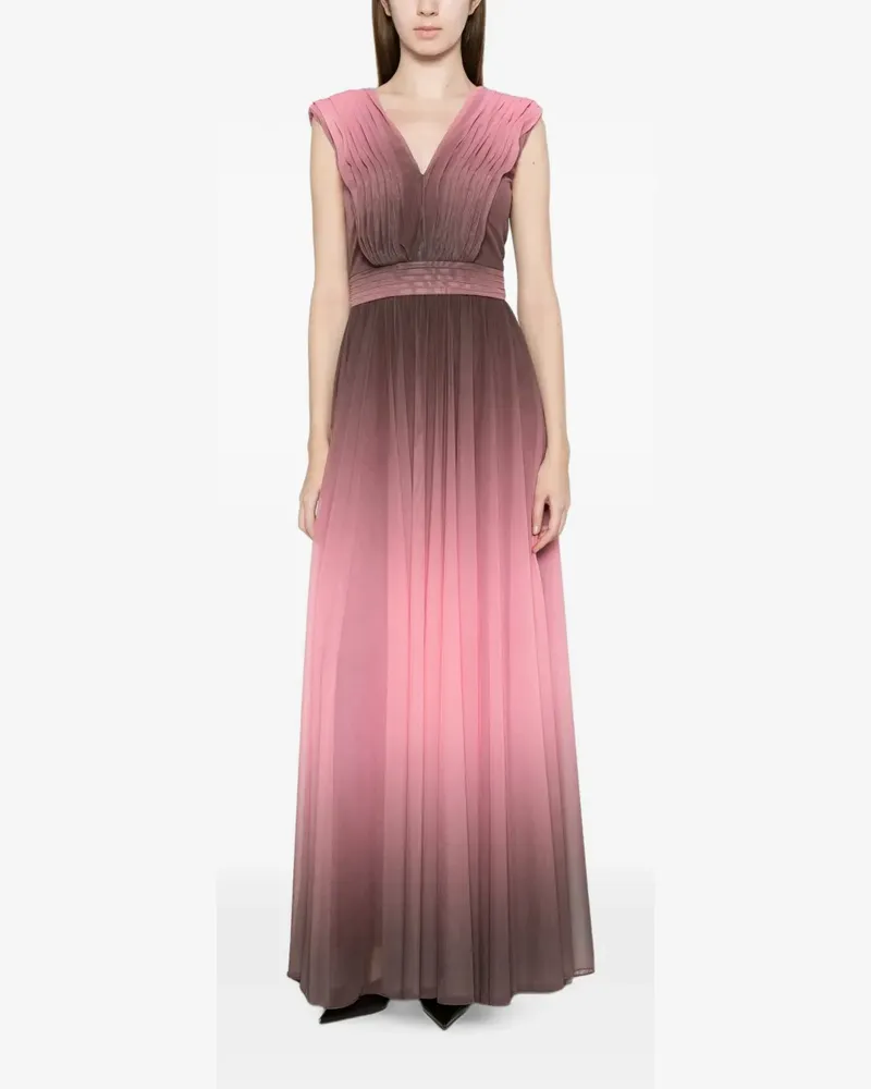 Ermanno Scervino degradé-effect pleated maxi dress - Rosa Rosa