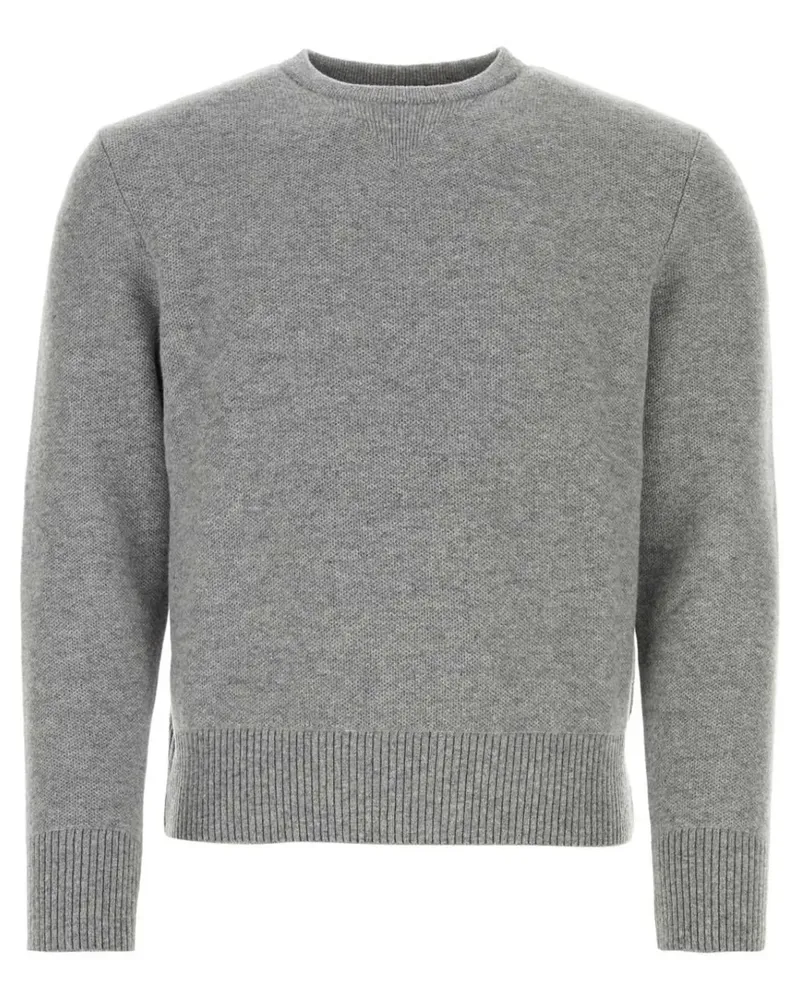 Thom Browne Wollcardigan mit RWB-Streifen - Grau Grau