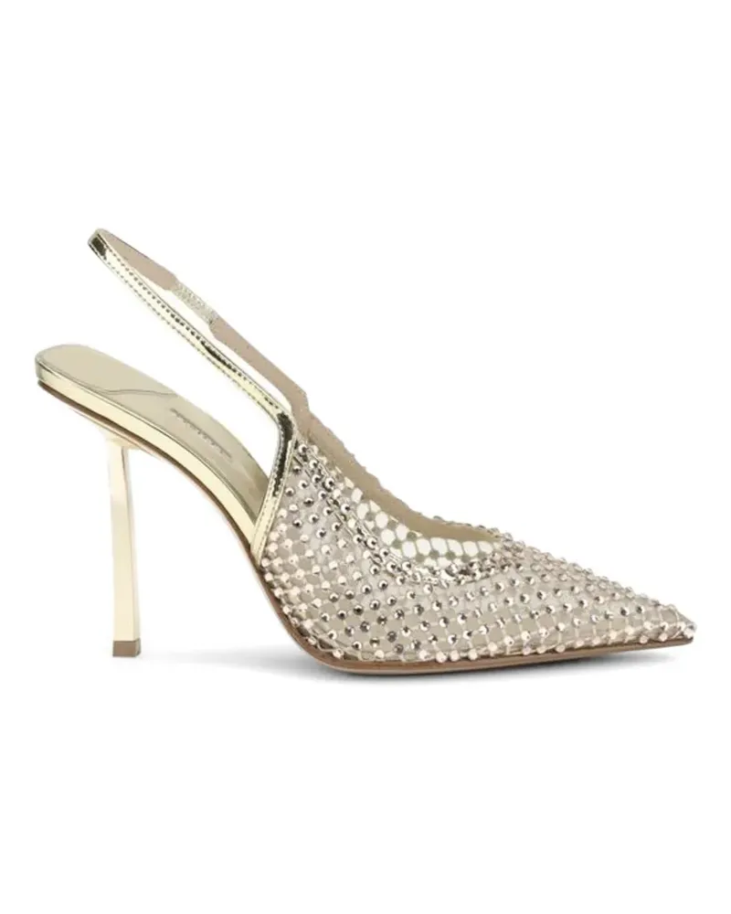 Le Silla crystal-embellished mesh pumps - Gold Gold