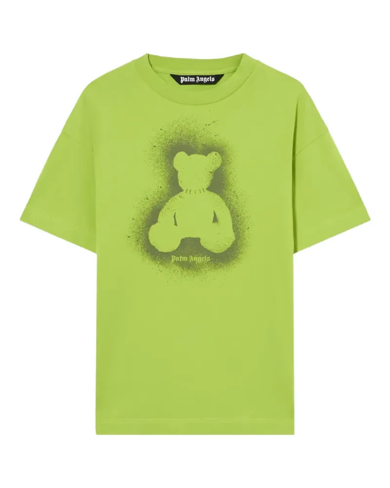 Palm Angels spray bear T-shirt - Grün Grün