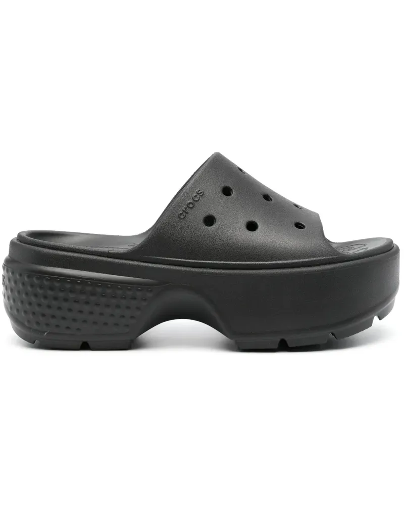Crocs Stomp Pantoletten - Schwarz Schwarz