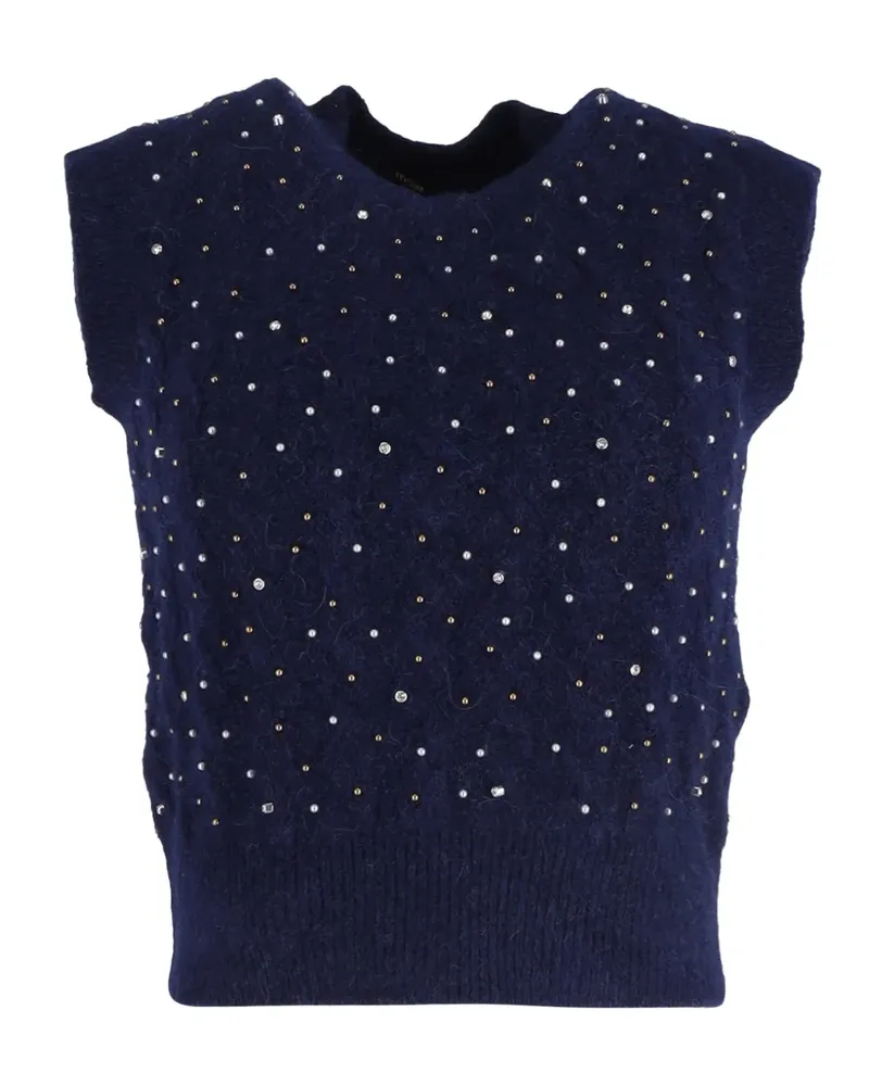 Maje crystal-embellishmnt vest - Blau Blau