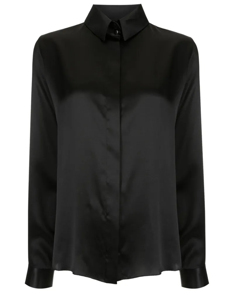 Gloria Coelho Hemd aus Satin - Schwarz Schwarz