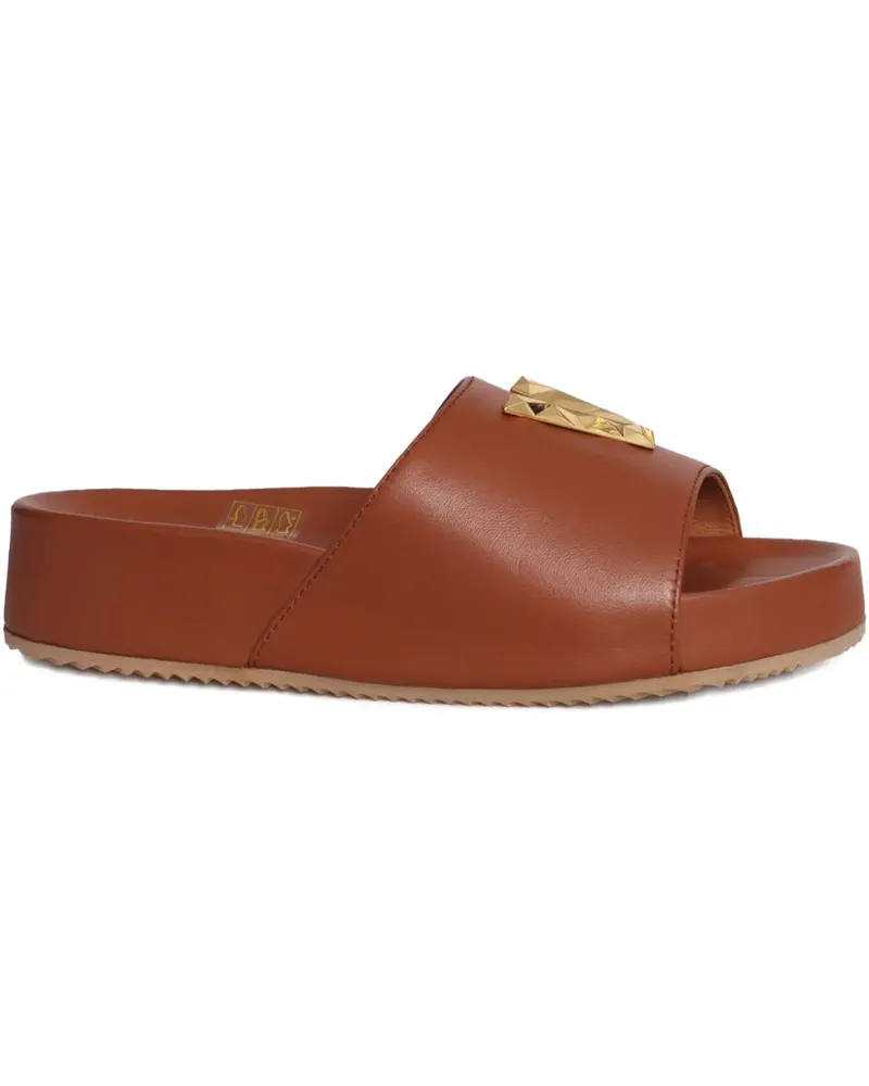 Via Roma 15 Sandalen mit V-Detail - Braun Braun