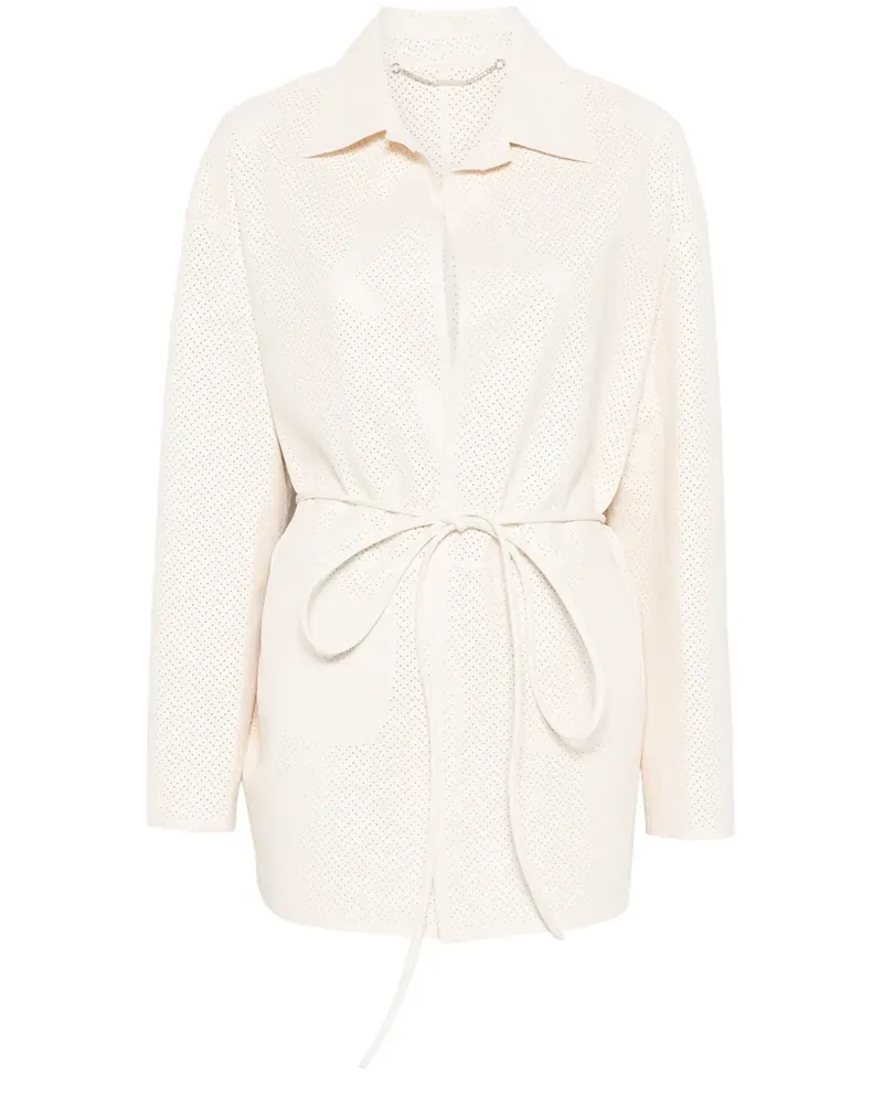 Kiton Jacke mit Lochmuster - Weiß Weiß
