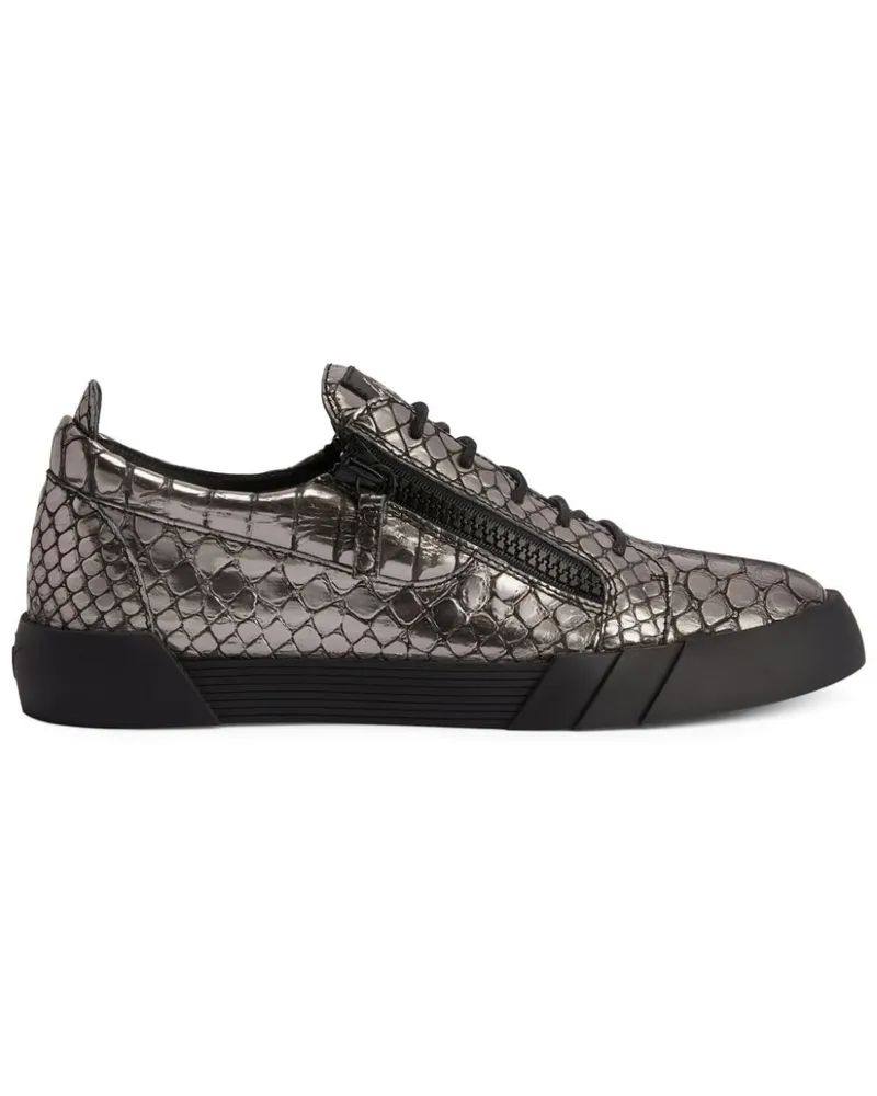 Giuseppe Zanotti The Shark 5.0 Sneakers im Metallic-Look - Schwarz Schwarz