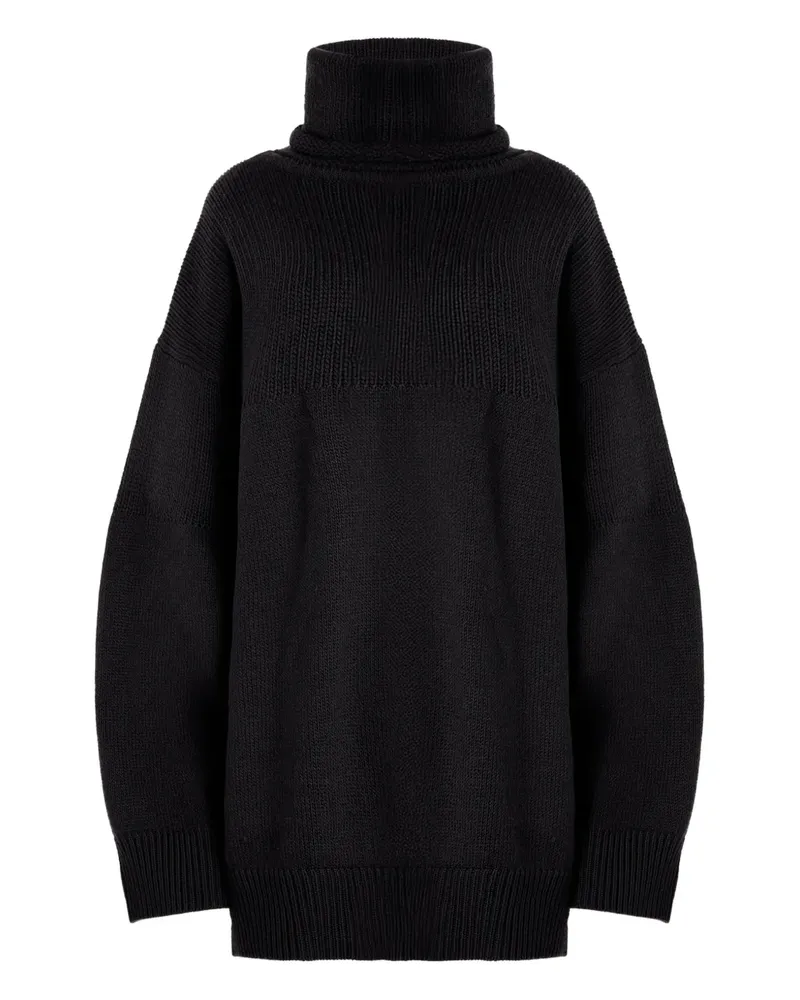 Wolford Locker gestrickter Rollkragen - Schwarz Schwarz