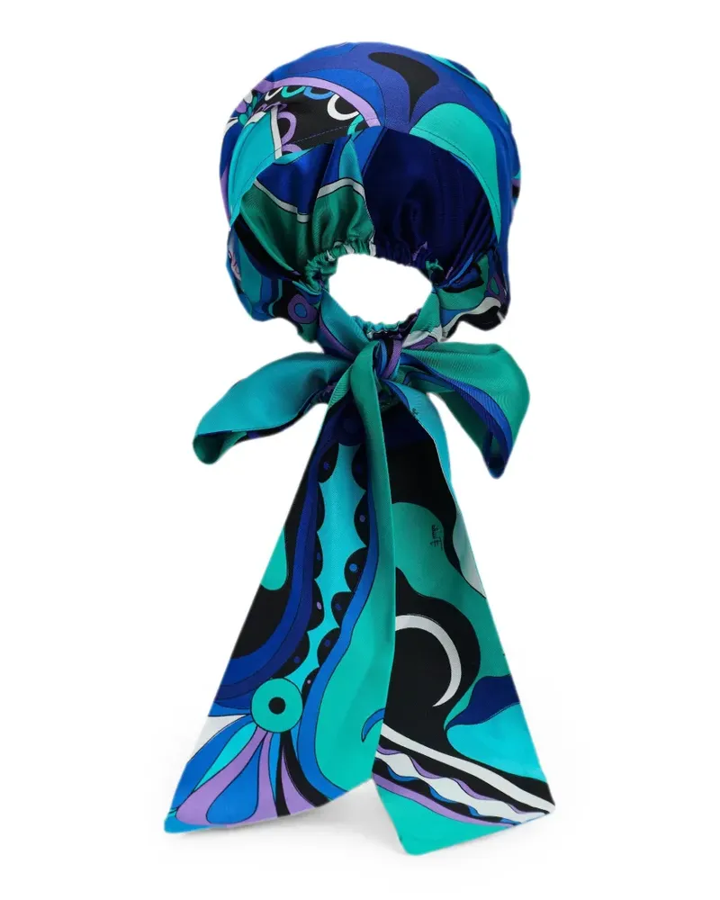 Emilio Pucci Hut mit abstraktem Print - Blau Blau