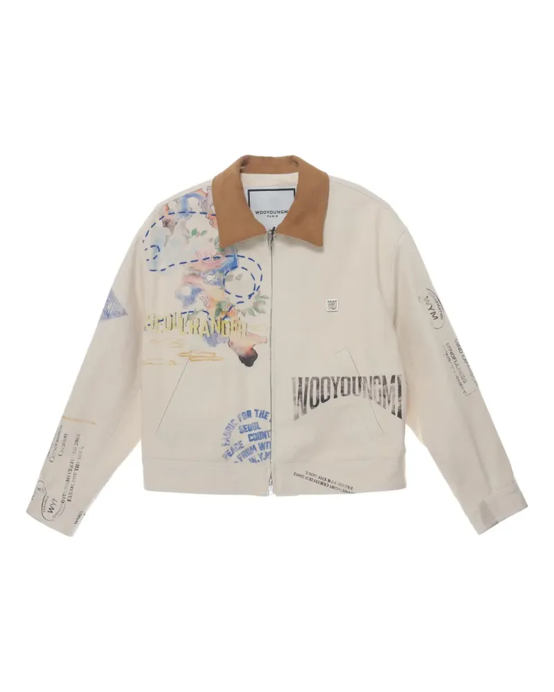 Wooyoungmi Jacke mit durchgehendem Print - Nude Nude