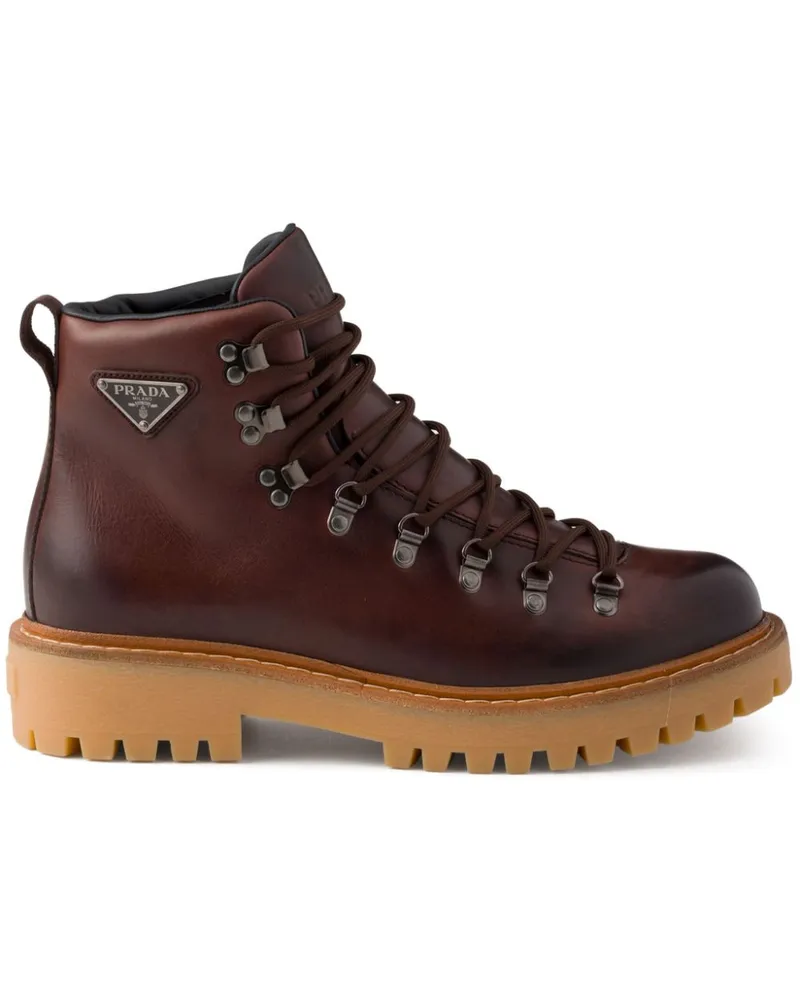 Prada Stiefel mit Schnürung - Braun Braun