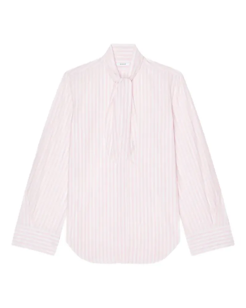 Givenchy Cocoon striped pussy-bow blouse - Rosa Rosa