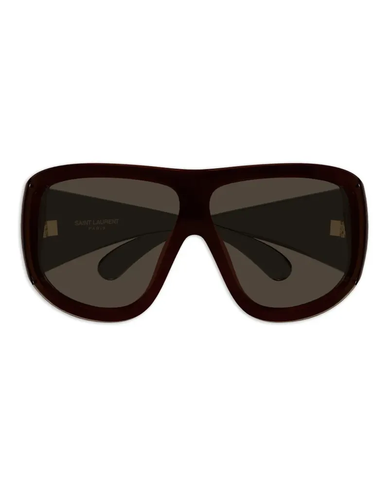 Saint Laurent SL 914 geometric-frame sunglasses - Braun Braun