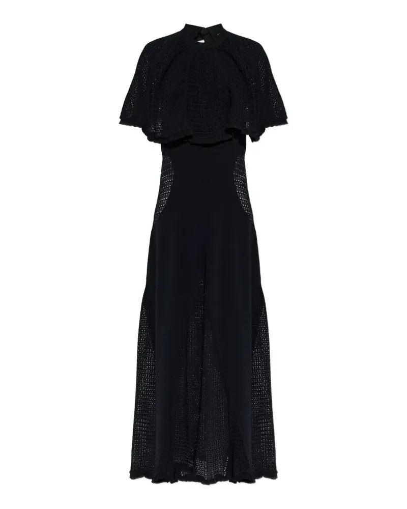 Lanvin openwork cape dress - Schwarz Schwarz