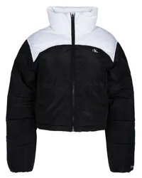 Calvin Klein Gefütterte Jacke in Colour-Block-Optik Schwarz