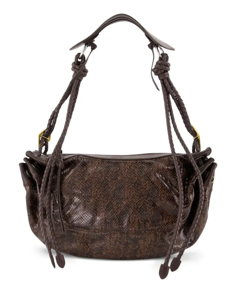 Isabel Marant Mittelgroße Maia Schultertasche mit Schlangeneffekt - Braun Braun