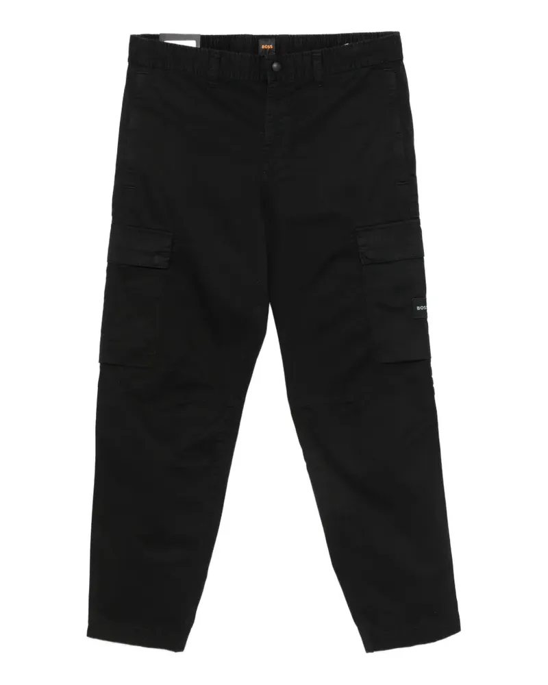 HUGO BOSS Cargohose mit Logo-Patch - Schwarz Schwarz