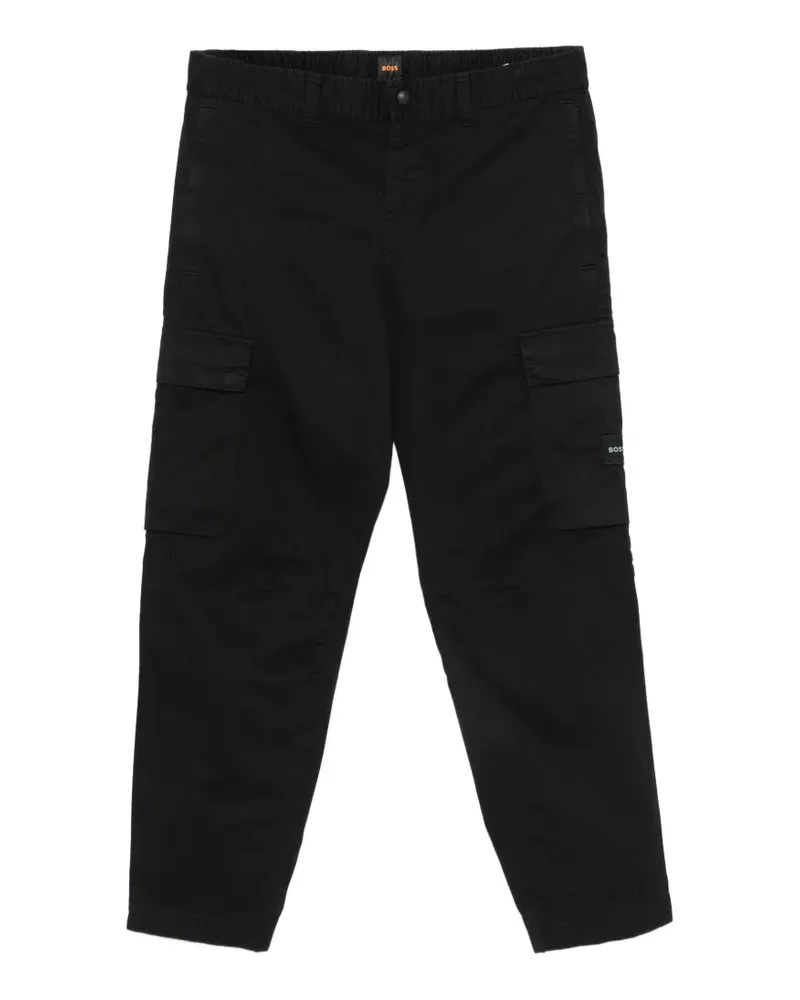 HUGO BOSS Cargohose mit Logo-Patch - Schwarz Schwarz