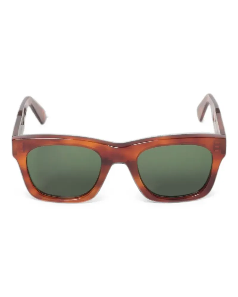 Borsalino Ophy x Alain tortoiseshell-effect square-frame sunglasses - Braun Braun