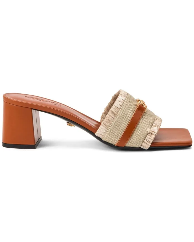 Versace Gewebte Medusa Sandalen 55mm - Nude Nude