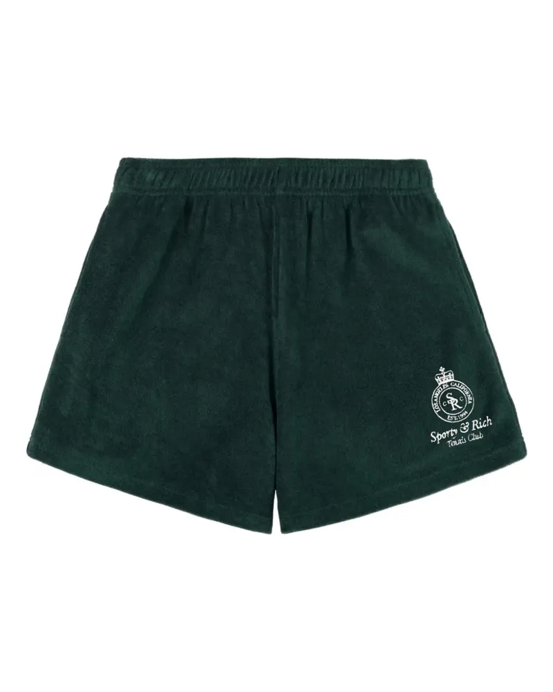 SPORTY & RICH logo-embroidery shorts - Grün Grün