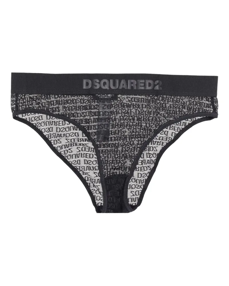 Dsquared2 Slip mit Logo-Bund - Schwarz Schwarz
