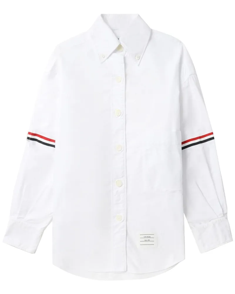 Thom Browne Hemd mit RWB-Streifen - Weiß Weiß