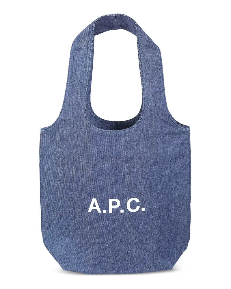 A.P.C. Ninon Tote Bag mit Print - Blau Blau