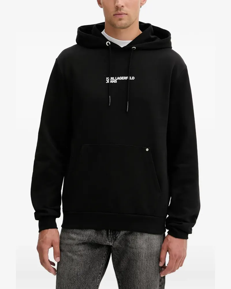 Karl Lagerfeld Hoodie mit Kordelzug - Schwarz Schwarz