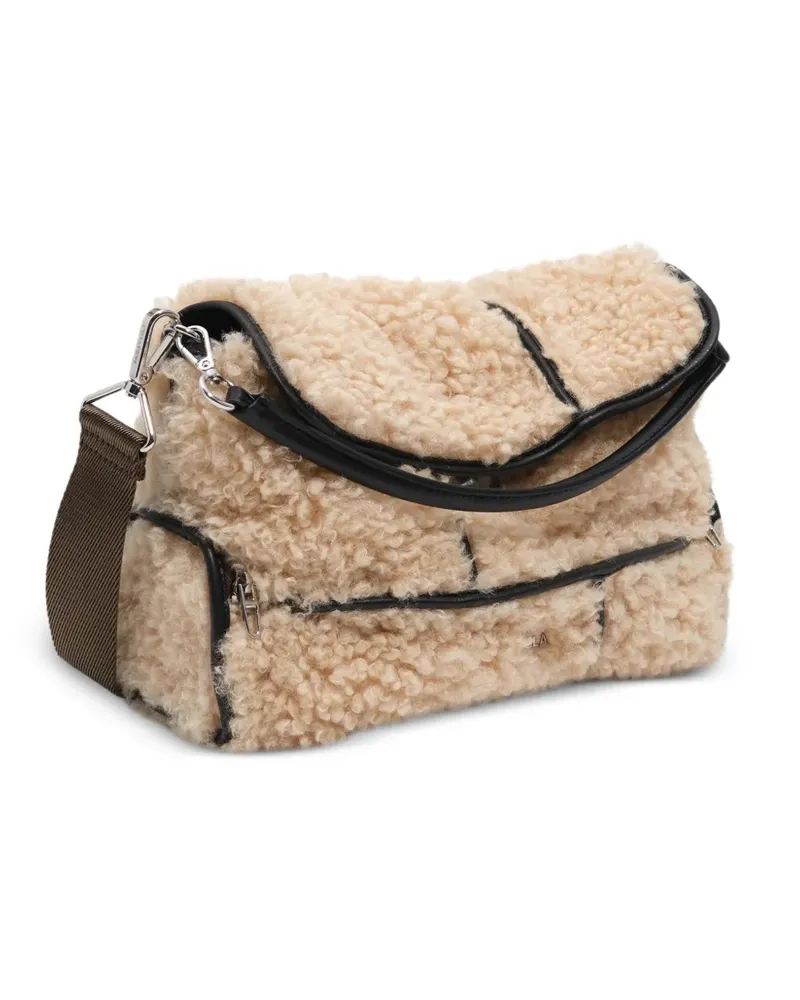 BIMBA Y LOLA Große Tasche aus Sandpelz - Nude Nude