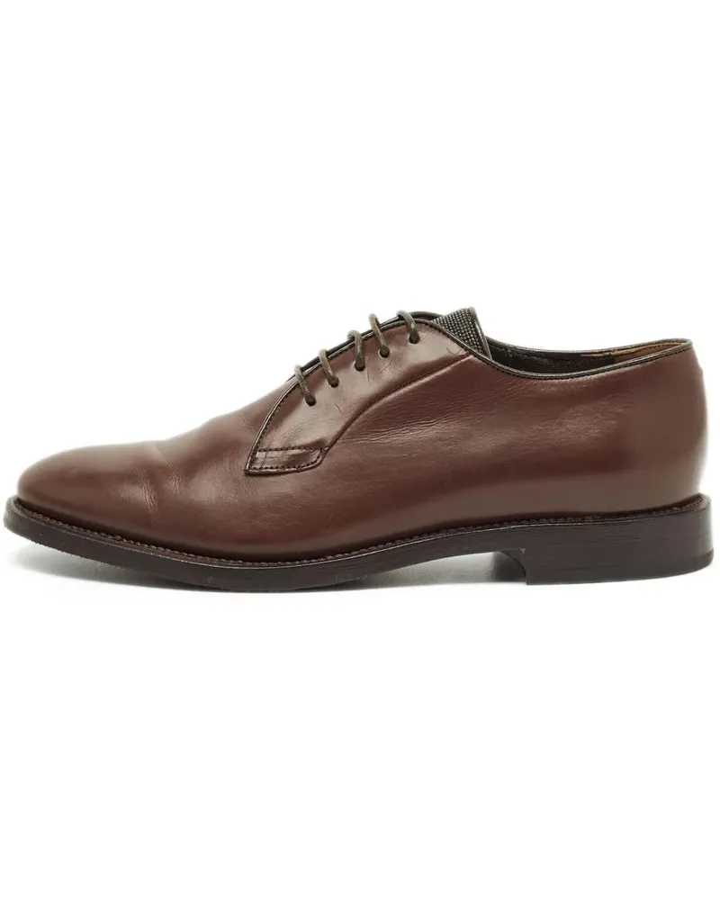 Brunello Cucinelli Monili leather Derby shoes - Braun Braun